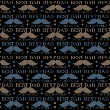 Kusursuz tekrarlama kalıbı, dünyanın en iyi babası, vektör illüstrasyonu.