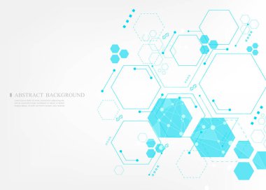 soyut altıgen geometrik vektör tasarımı.