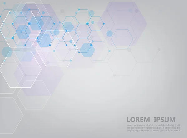 Fond Blanc Futuriste Hexago — Image vectorielle
