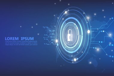 siber güvenlik geometrik vektör arkaplanı