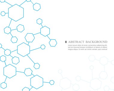Geometrik altıgen molekül kavramı. Soyut vektör tıbbi. 