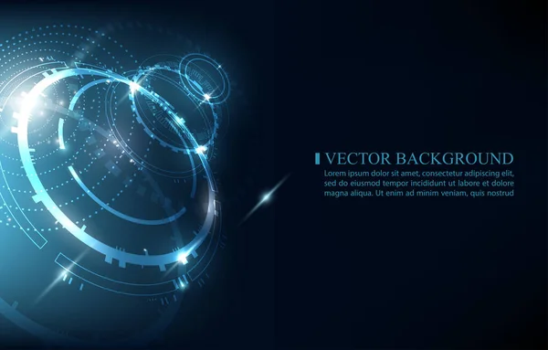 Tecnologia Abstrata Exibição Computador Vecctor — Vetor de Stock