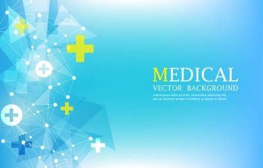 Fütürist mavi duvar kağıdı. Vektör soyut tıbbi arkaplan