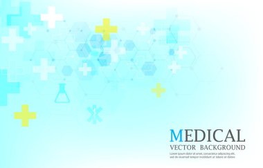 vektör soyut sağlıklı ve tıbbi geçmiş.