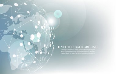 vektör dünyası teknoloji bağlantı arkaplanı