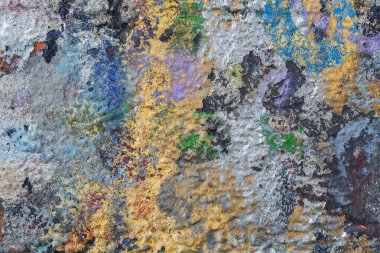 Boyanmış Eski Çürümüş Beton Duvar dokusu