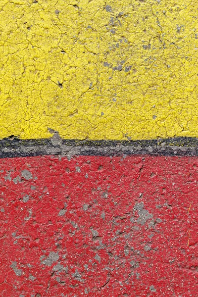 Textura Hormigón Pintado Rojo Medio Amarillo Envejecido — Foto de Stock