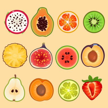 Bölümde belirlenen meyvelerin illüstrasyonu