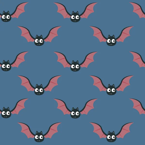 Εικονογράφηση Της Μαύρης Νυχτερίδας Φτερά Μοτίβο — Διανυσματικό Αρχείο