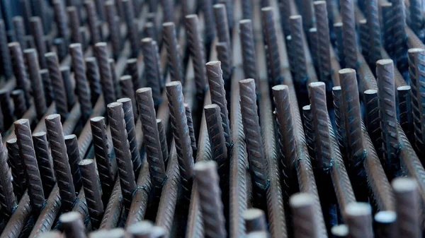 Construction Rebar Steel Work Reinforcement Concrete Structure Building — Stock Photo, Image