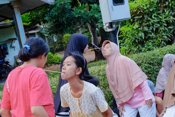 Purbalingga Indonésia Agosto 2019 Mães Competindo Para Celebrar Dia Independência — Fotografia de Stock