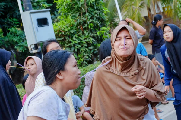 Purbalingga Indonesia Agosto 2019 Madres Compitiendo Para Celebrar Día Independencia — Foto de Stock