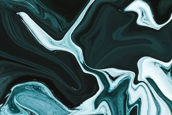 Fondo Abstracto Texturas Mármol Negro Verde Blanco Líquido Lujo Utilizado — Vector de stock