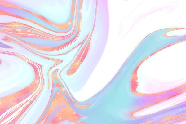Abstract Achtergrond Luxe Vloeibare Blauwe Roze Regenboog Marmeren Textuur Gebruikt — Stockvector