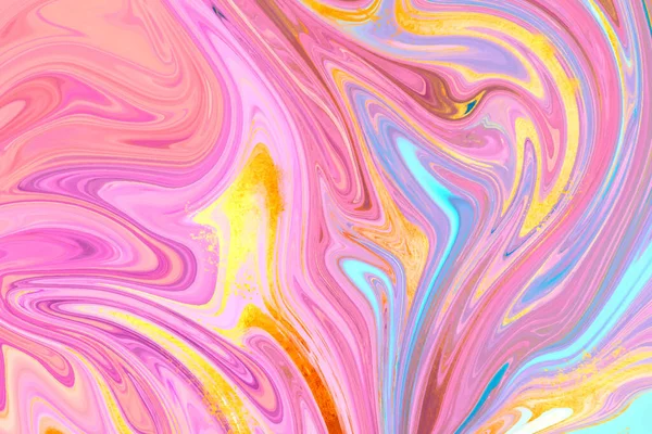 Fond Écran Abstrait Textures Liquides Marbre Jaune Bleu Rose Luxe — Image vectorielle
