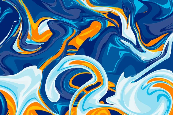 Abstrakte Hintergrund Luxus Flüssigen Blauen Und Gelben Marmor Textures Used — Stockvektor