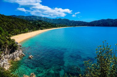 Amazing Skinner Point Gözcüsü - Totaranui Bay View, Abel Tasman Coast Track, Abel Tasman N.P, Tasman, Güney Adası, Yeni Zelanda