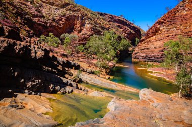 Hamersley Gorge Manzarası, Karijini Ulusal Parkı, Batı Avustralya, Avustralya