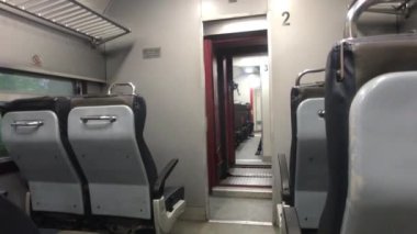 Ella, Sri Lanka, inside a train while driving