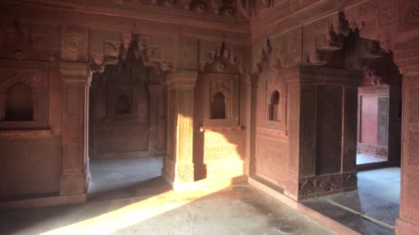 Fatehpur Sikri, Indie - historické budovy starobylého města část 5 — Stock video