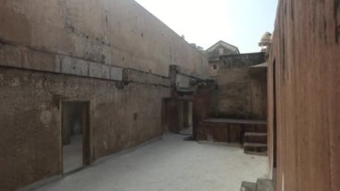 Jaipur, Hindistan, Kasım 05, 2019 Amer Kalesi İktisadi tesislerin iç avlusu