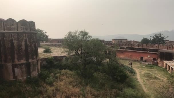 Jaipur, indien - Blick auf die alte Festung von innen — Stockvideo