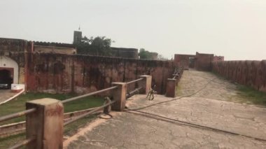Jaipur, Hindistan - eski kale bölüm 18 uzun güçlendirilmiş duvar