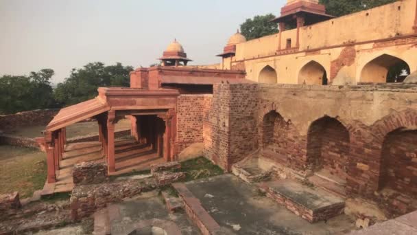 Fatehpur Sikri, Indie - starożytna architektura z poprzedniej części 4 — Wideo stockowe