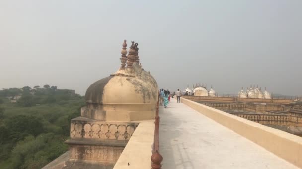 Jaipur, India - Lege daken van oude gebouwen deel 5 — Stockvideo