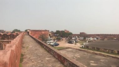 Jaipur, Hindistan - eski kale bölüm 3 'ün iyi korunmuş duvar ve binalarının manzarası