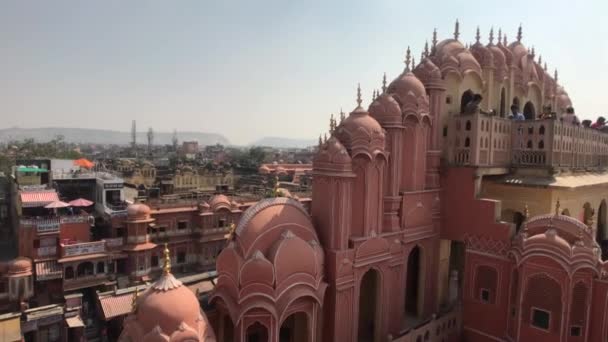 Jaipur, India - Veduta della città dall'alto del vecchio palazzo parte 5 — Video Stock