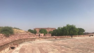 Jodhpur, India - Area of red tiles on top of the fortress