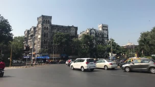 Мумбаи, Индия - трафик на улице города часть 3 — стоковое видео