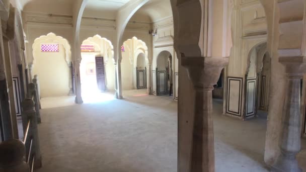 Jaipur, India - interieur kamers van het historische paleis deel 9 — Stockvideo