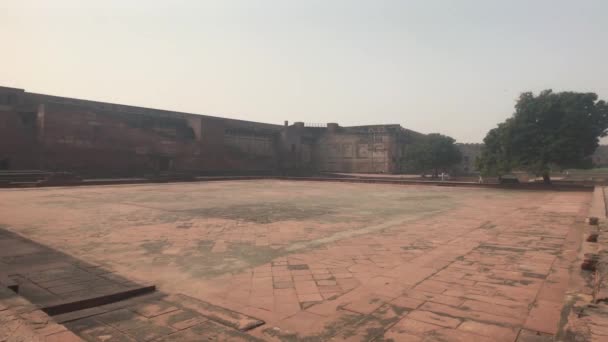Agra, Indien, 10 november 2019, Agra fort, översiktsplan för det gamla fortet — Stockvideo