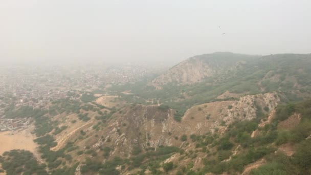 ジャイプール,インド-旧歴史的要塞の上からの眺めその2 — ストック動画