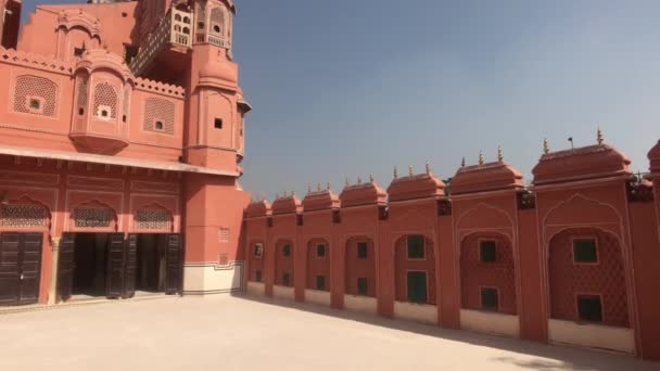 Jaipur, India balconi interni e camere nel vecchio palazzo parte 3 — Video Stock