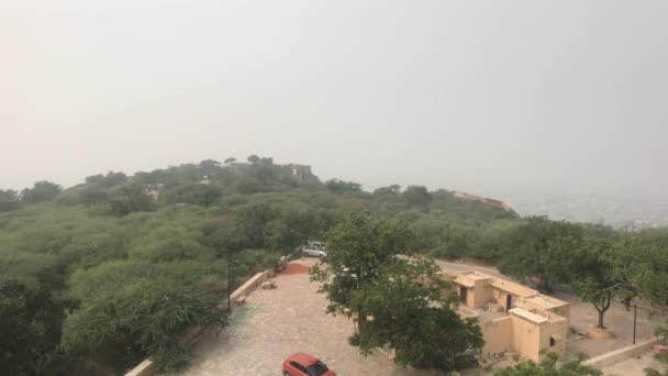 Джайпур, Индия - Вид сверху на старую историческую крепость часть 20 — стоковое видео