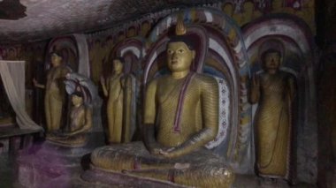 Dambulla, Sri Lanka, 25 Kasım 2019, Dambulla Mağara Tapınağı, Buda Heykeli Bölüm 16