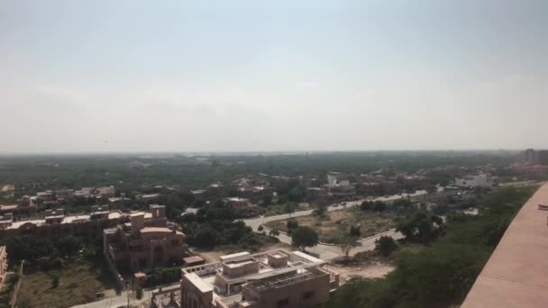 Jodhpur, India - Zicht op de stad vanaf de heuvel — Stockvideo
