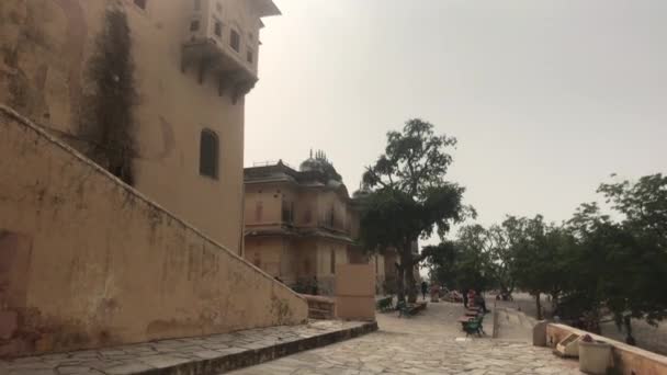 Jaipur, India - calle en la antigua fortaleza — Vídeo de stock