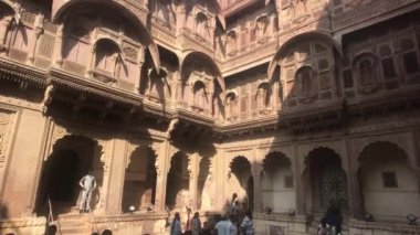 Jodhpur, India - November 06, 2019: Mehrangarh Fort tourists see the sights of the old fortress part 19