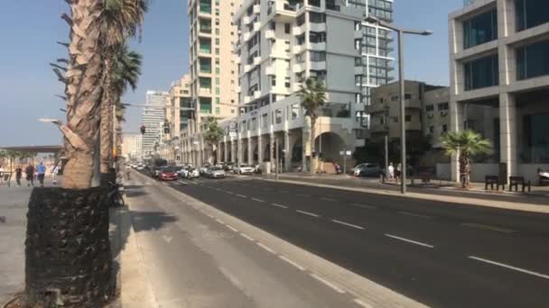 Tel Aviv, Israël - 22 octobre 2019 : les touristes se promènent dans la ville près de la mer partie 5 — Video