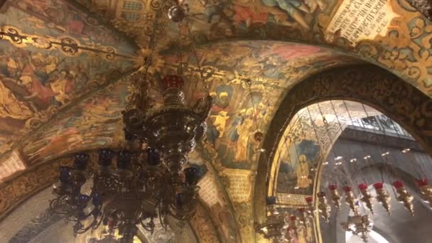 Jerusalén, Israel - las paredes interiores de la iglesia en el casco antiguo parte 2 — Vídeo de stock