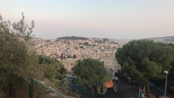 Jerusalén, Israel - Vista desde la colina a la ciudad histórica — Vídeos de Stock