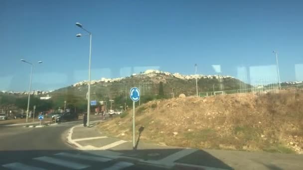 Haifa, Israel - City bus traffic at speed part 7 — 图库视频影像