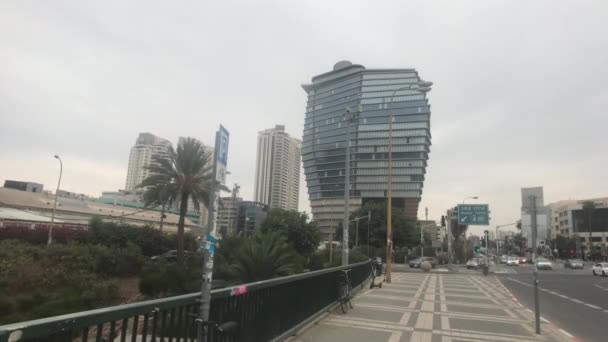 Tel aviv, israel - Abendwanderwege durch die Stadt Teil 6 — Stockvideo