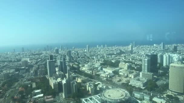 Tel Aviv, Israel Pemandangan kota dari ketinggian pencakar langit bagian 3 — Stok Video