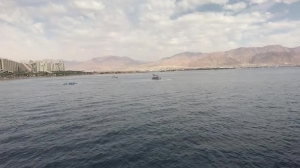 Eilat, Israel - Walking on the Red Sea — Stock Video