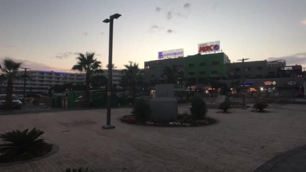 Eilat, Israel - noche que viene en la ciudad — Vídeos de Stock